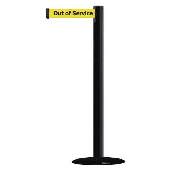Barrier Post w/ Belt, Powder Coated Metal