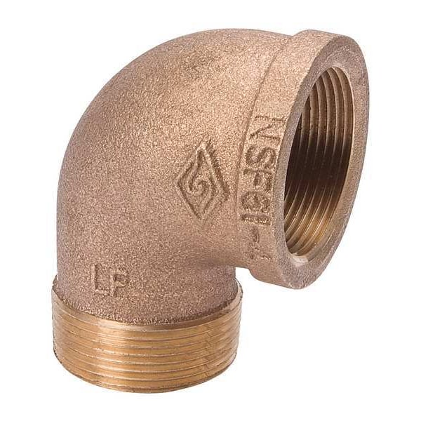 Brass 90 Degrees Street Elbow, MNPT x FNPT, 1-1/4