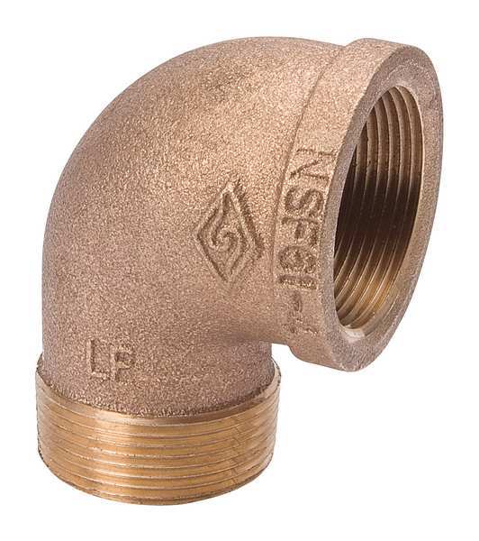 Brass 90 Degrees Street Elbow, MNPT x FNPT, 3/8