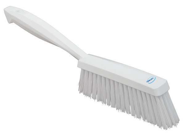 1 19/32 in W Bench Brush, Soft, 6 3/4 in L Handle, 7 in L Brush, White, Plastic, 13 in L Overall