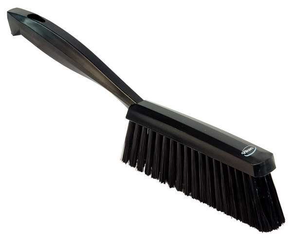 1 19/32 in W Bench Brush, Soft, 6 3/4 in L Handle, 7 in L Brush, Black, Plastic, 13 in L Overall