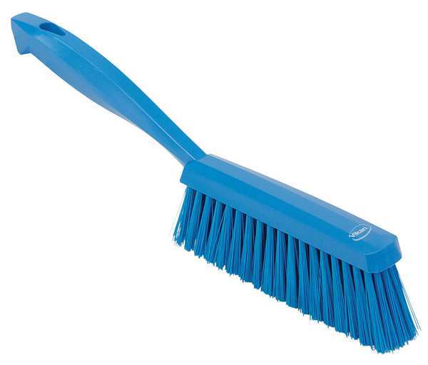 1 19/32 in W Bench Brush, Medium, 6 1/2 in L Handle, 6 1/2 in L Brush, Blue, Plastic