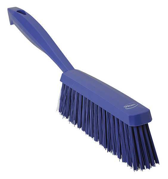 1 19/32 in W Bench Brush, Medium, 6 1/2 in L Handle, 6 1/2 in L Brush, Purple, Plastic