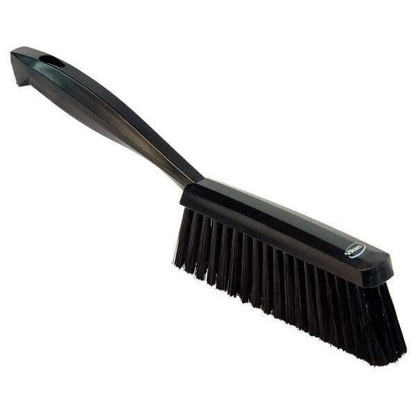 1 19/32 in W Bench Brush, Medium, 6 1/2 in L Handle, 6 1/2 in L Brush, Black, Plastic