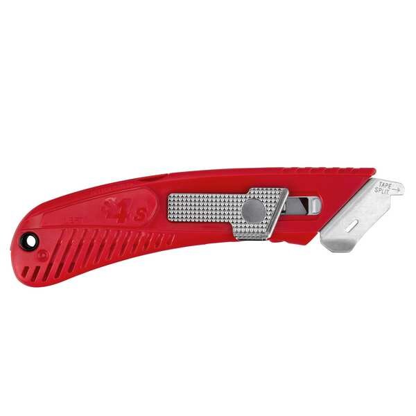 Safety Knife, Self-Retracting, Safety Point, Plastic, 6 in L.