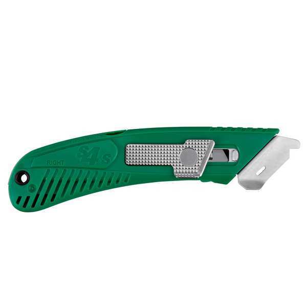 Safety Knife, Self-Retracting, Safety Point, Plastic, 6 in L.