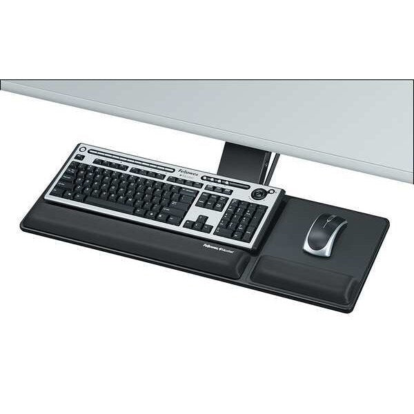 Keyboard Tray, Blk, Glide Track 17-5/16In.