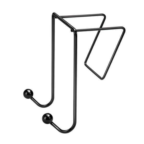 Coat Hook, Black, 6 x 4 x 5-1/8 In