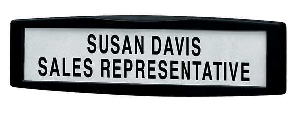 Name Plate, ABS Plastic, Black