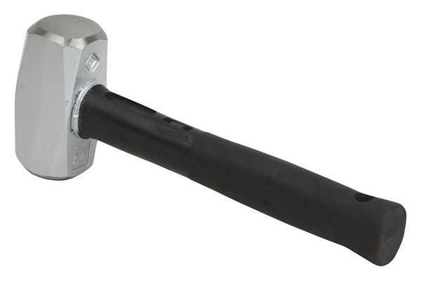 Club Hammer, 2-1/2 lb., 12 In, Rubber/Steel