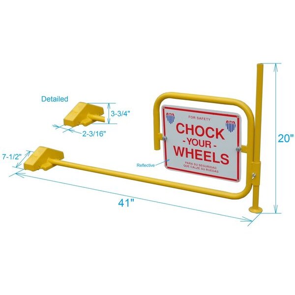Rail Car Wheel Chock and Flag