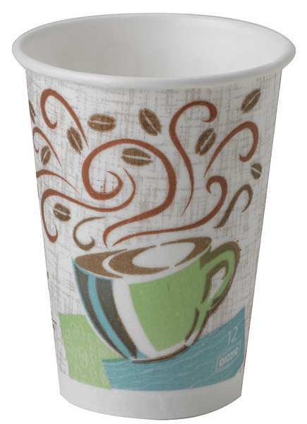 Disposable Hot cup 12 oz. White, Paper, Pk500