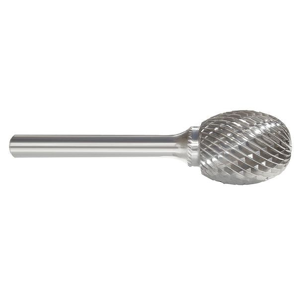 Carbide Bur, Oval, 3/16 In, 3/16 Shank