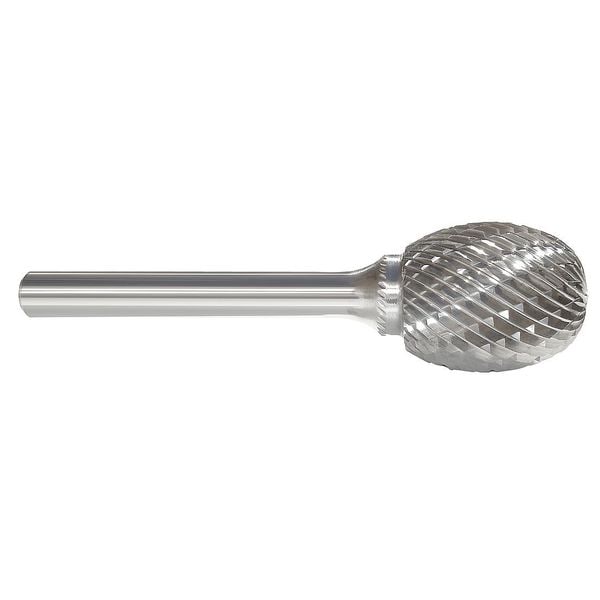 Carbide Bur, Oval, 3/32 In, 3/32 Shank