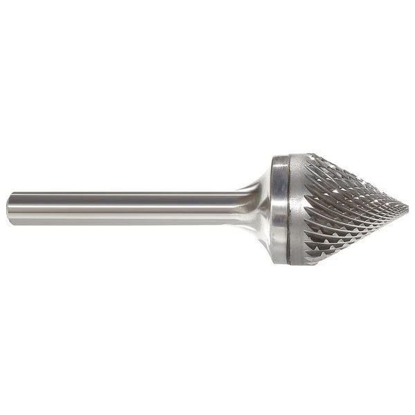 Carbide Bur, Cone, 3/8 In, 1/4 Shank