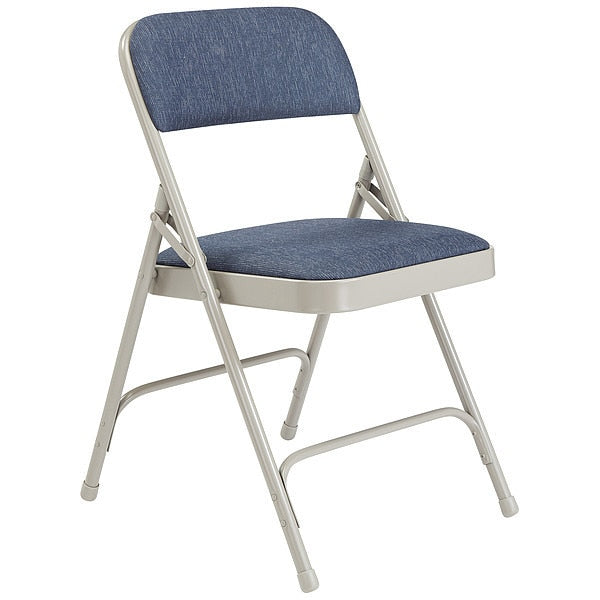 Folding Chair, Fabric, 29-1/2in H, Gray, PK4