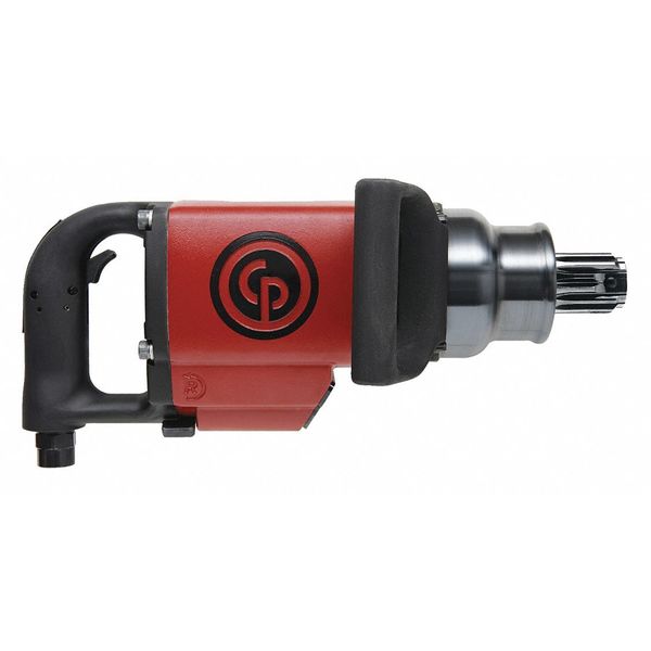 #5 Spline Air Impact Wrench, D-Handle, Max Torque Reverse 3600 ft. lbf, 3500 RPM, 2-Jaws
