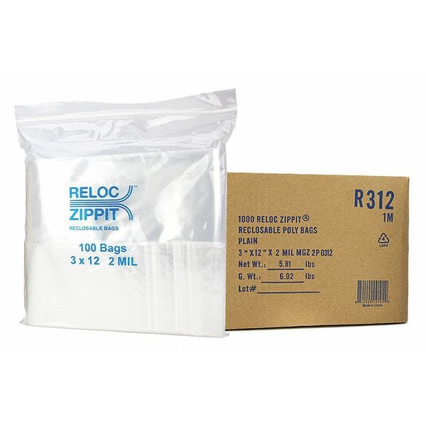 Reclosable Poly Bag 2-MIL, 3