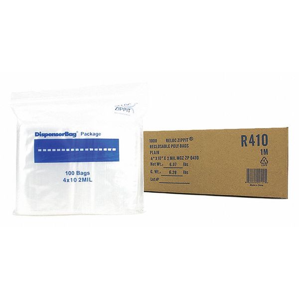 Reclosable Poly Bag 2-MIL, 4