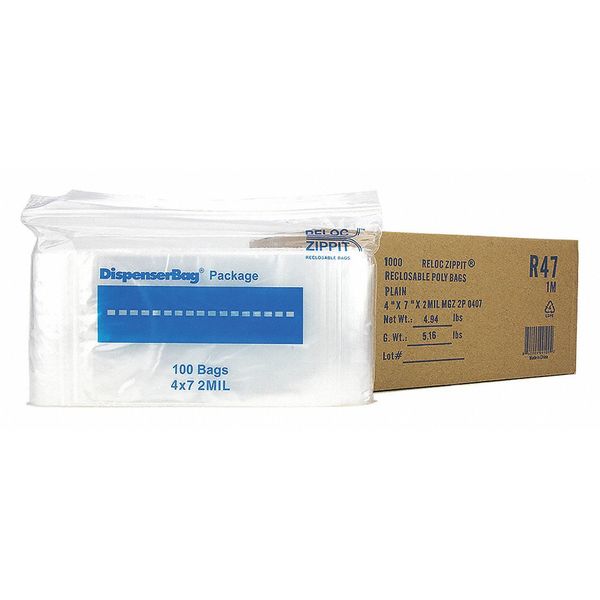 Reclosable Poly Bag 2-MIL, 4