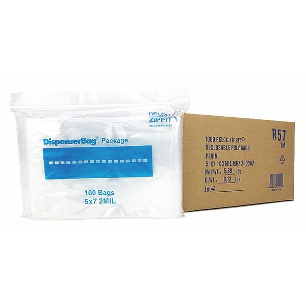 Reclosable Poly Bag 2-MIL, 5
