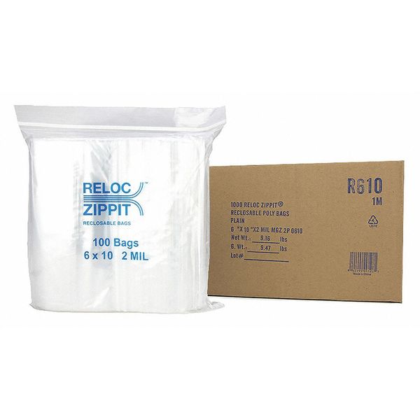 Reclosable Poly Bag 2-MIL, 6