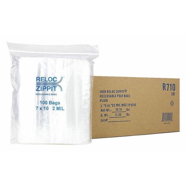 Reclosable Poly Bag 2-MIL, 7