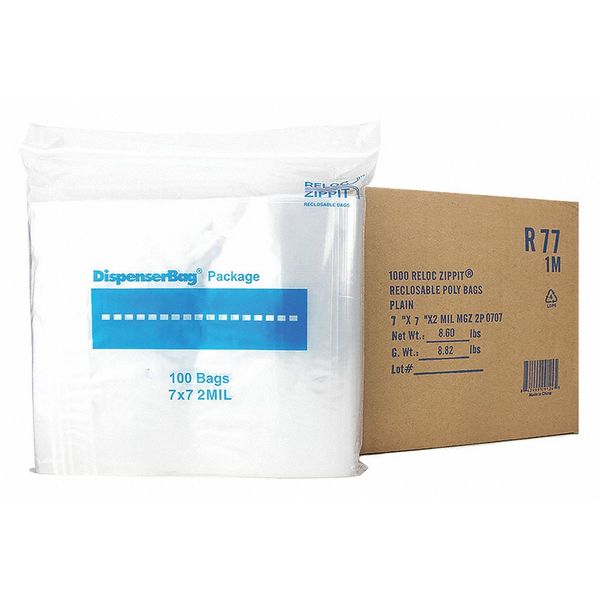 Reclosable Poly Bag 2-MIL, 7