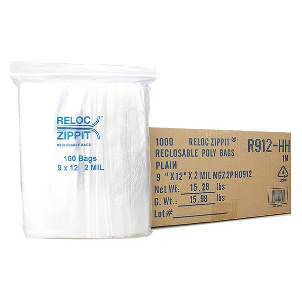 Reclosable Poly Bag 2-MIL, 9