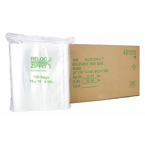 Reclosable Poly Bag 4-MIL, 10