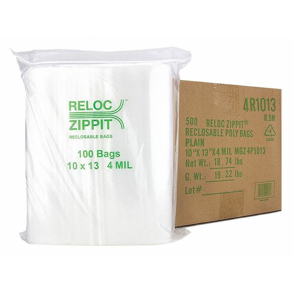 Reclosable Poly Bag 4-MIL, 10