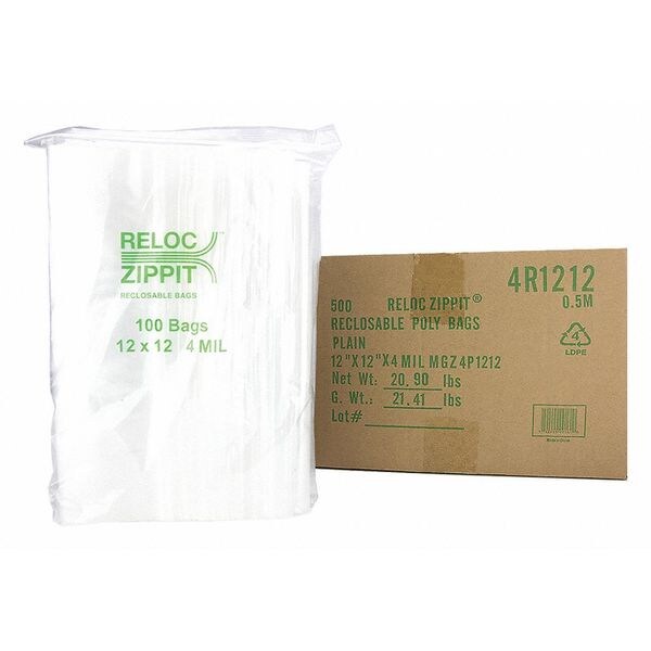 Reclosable Poly Bag 4-MIL, 12