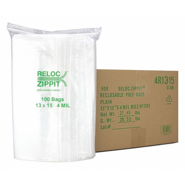 Reclosable Poly Bag 4-MIL, 13