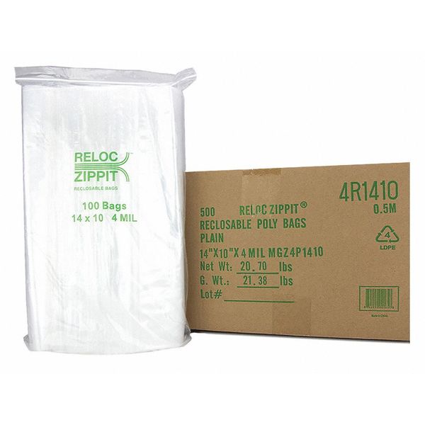 Reclosable Poly Bag 4-MIL, 14