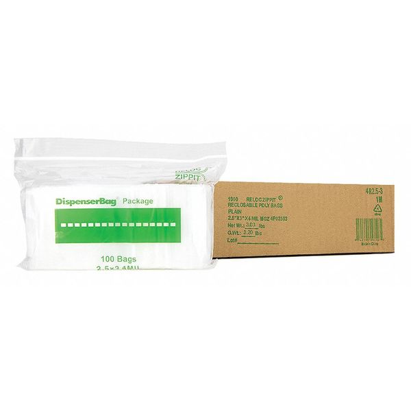 Reclosable Poly Bag 4-MIL, 2.5