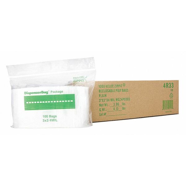 Reclosable Poly Bag 4-MIL, 3