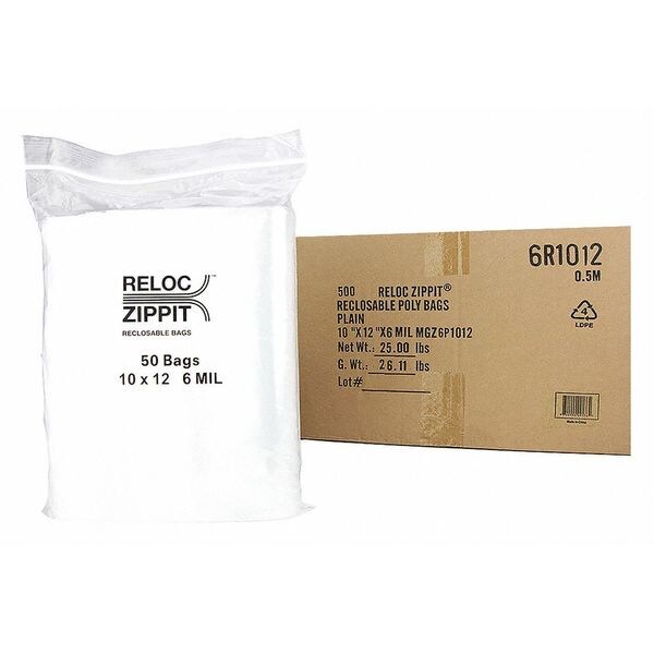 Reclosable Poly Bag 6-MIL, 10