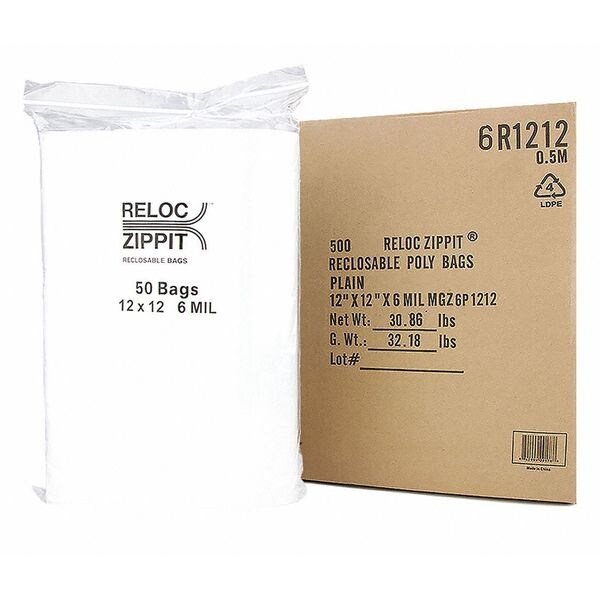 Reclosable Poly Bag 6-MIL, 12