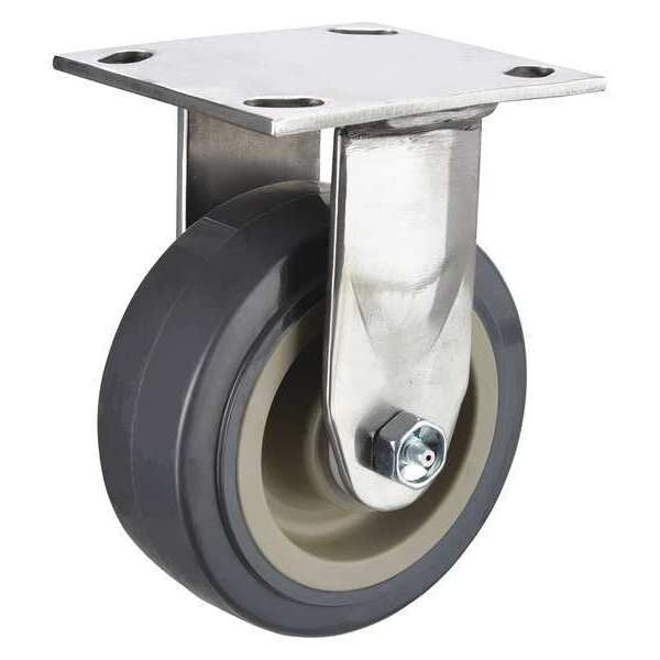 Kingpinless Rgd Caster, Poly, 5 in, 900 lb.