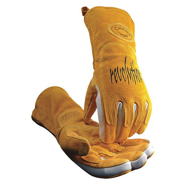 MIG/Stick Welding Gloves, Pigskin Palm, L, PR