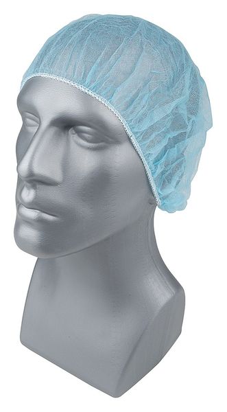 Bouffant Cap, PP, 21 In, Blue, PK1000