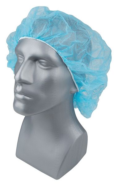 Bouffant Cap, PP, 28 In, Blue, PK1000