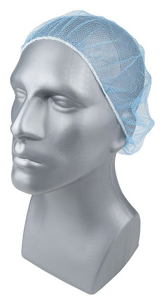Hairnet, Nylon, 18 In, Blue, PK1000