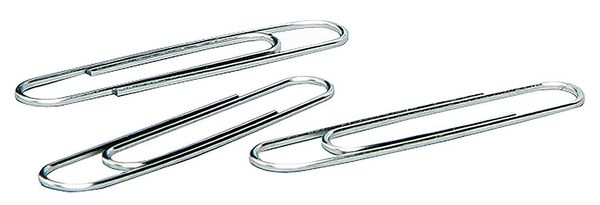 Paper Clip, Silver, Steel Wire, PK1000