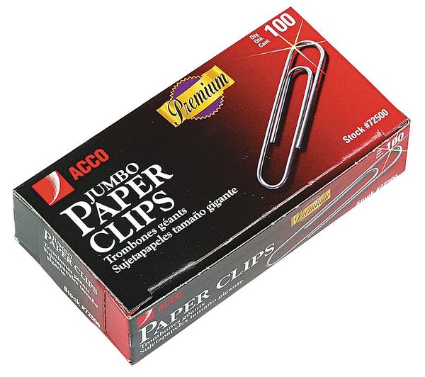 Paper Clip, Silver, Wire, PK1000