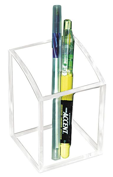 Pencil Cup, Clear, Acrylic