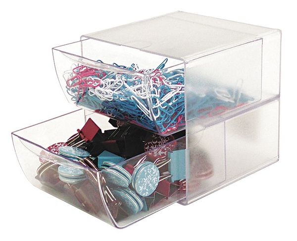 Desktop Organizer, Clear, Plastic