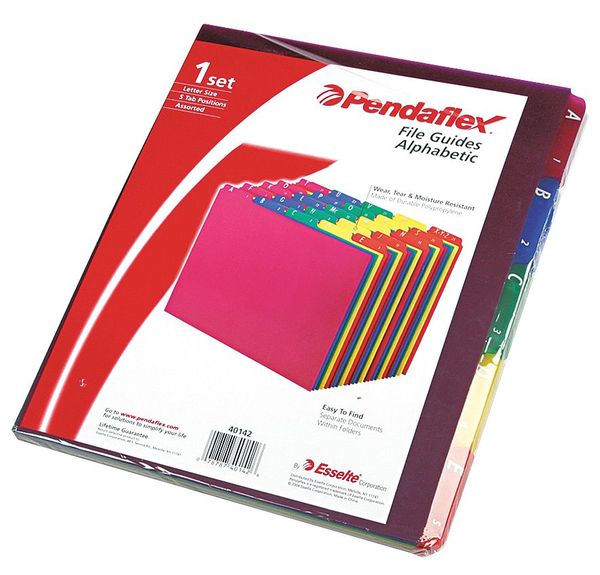 Index Tab Set, Asst, Polypropylene, PK25