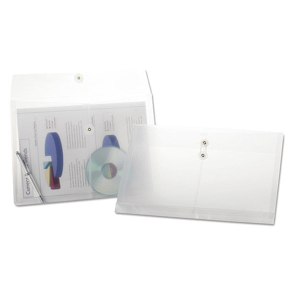 Expandable Button Booklet, Clear, PK3