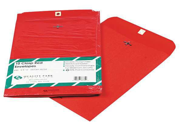 Catalog Envelope, Red, Paper, PK10